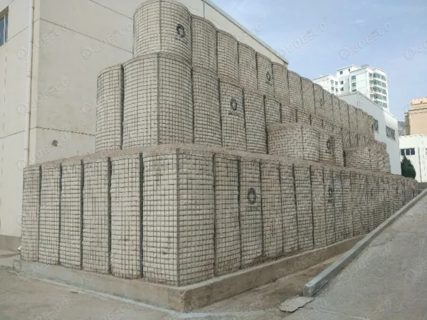 Hesco barriers can be used in explosives removal, dangerous goods warehouse, factory of chemical plant, oil refinery and firecracker 2 hesco barrier for dangerous goods warehouse.
