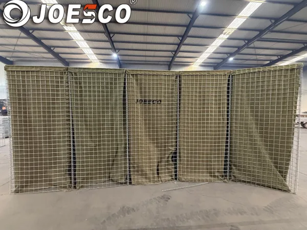 Protect schools from explosions with JOESCO Hesco Barrier for perimeter safety in high-risk areas. 1 JOESCO Hesco Barrier
